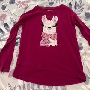 Girls size 5/6 lama long sleeve shirt